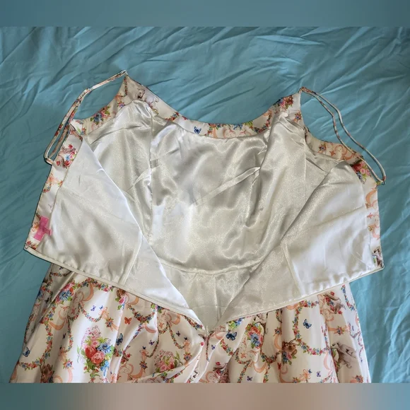 Sugar Thrillz Opulence Renaissance Corset Dress Floral 2X Dollskill Plus Size - Picture 8 of 15